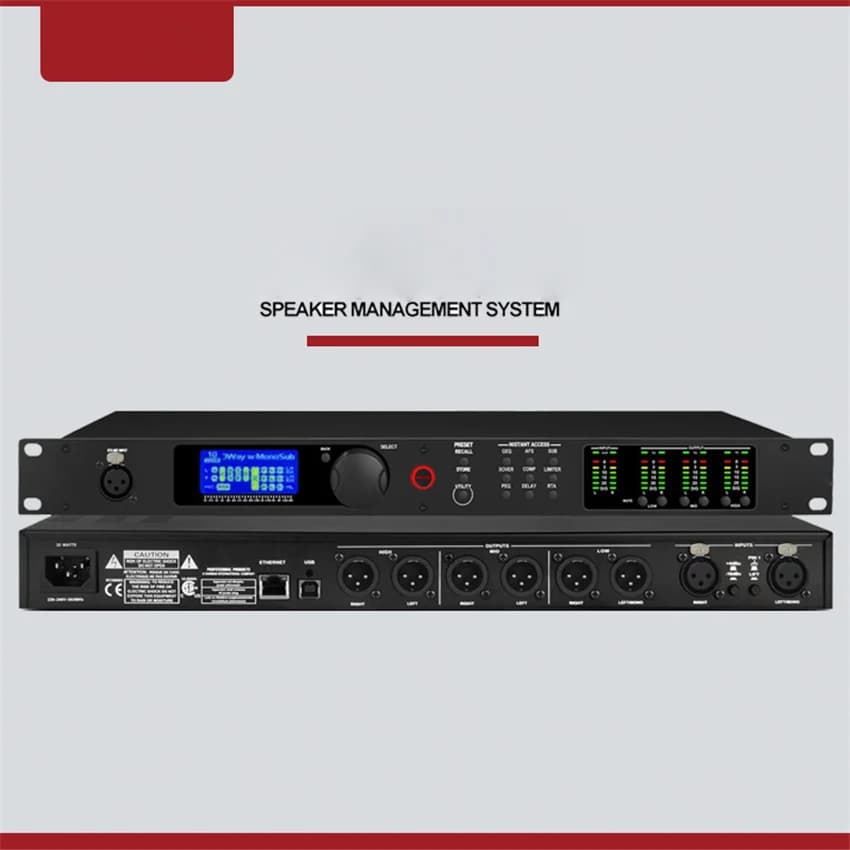 PA2 Professional Digital Audio Processor With 2 In And 6 Out Speakers For Professional Bar And Stage Performances And A Linear