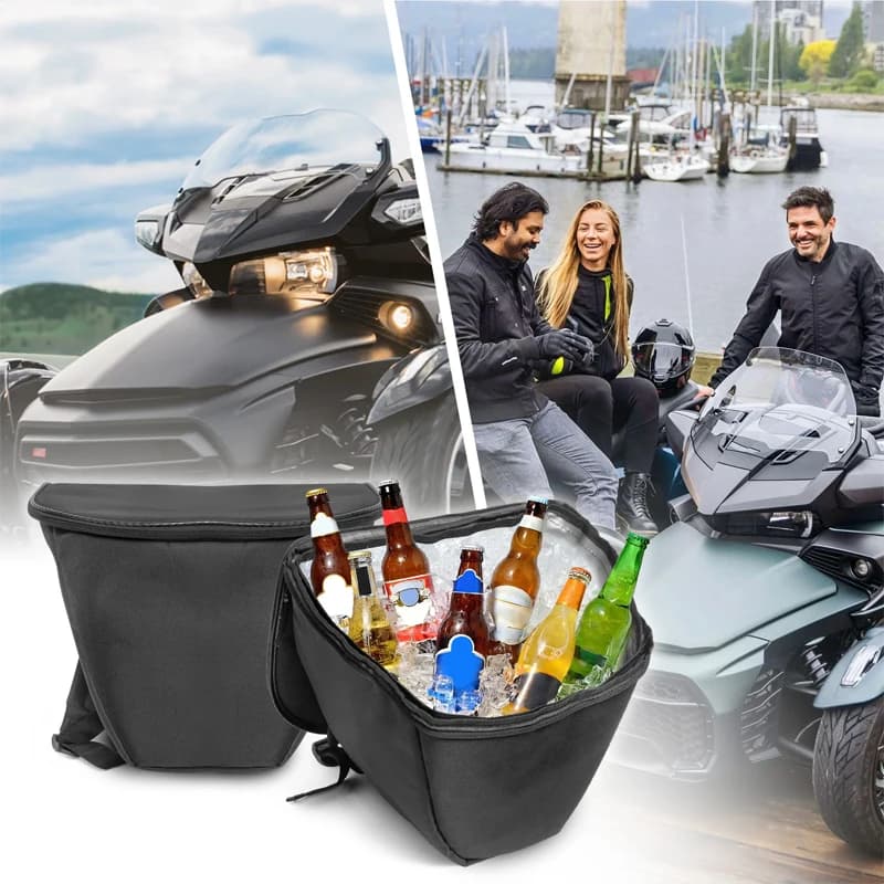 for Can-Am Spyder F3 F3-S F3-T F3-L All Models Front Cargo Bag with Cooler Bag Portable Leakproof Front Storage Cargo Cooler Bag