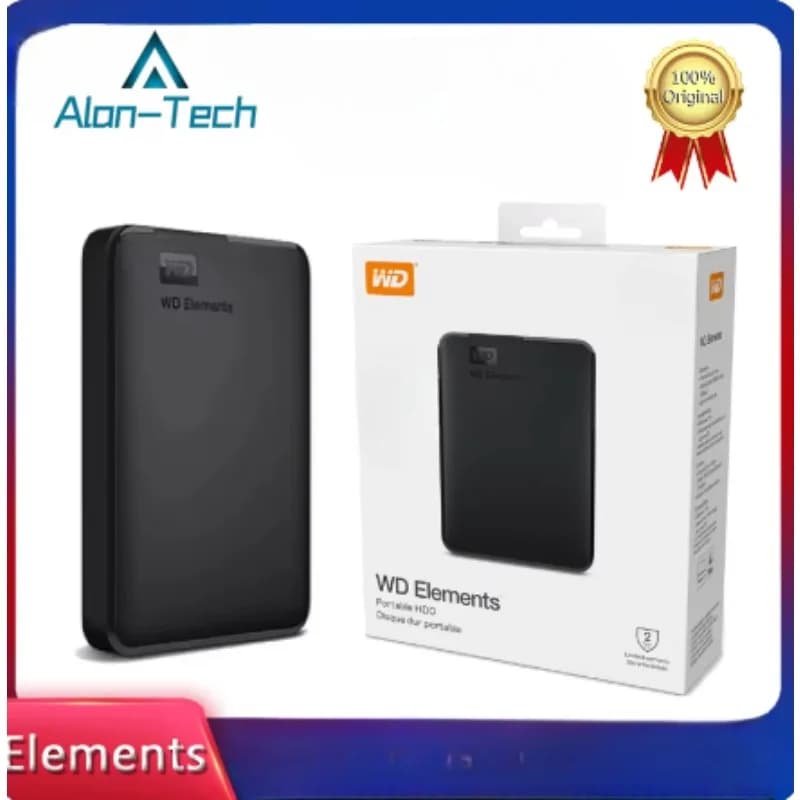 For W-D 500GB 1T 2TB Certified Refurbished Elements, External Hard Drive - RWDBU6Y0020BBK-WESN