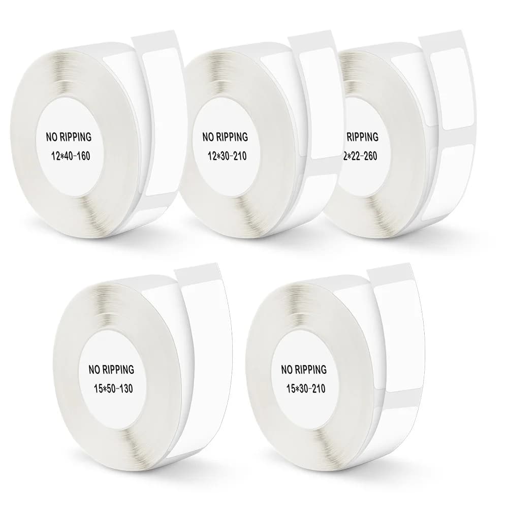 Niimbot D11 D110 D101 Label Sticker 12*40mm 15*30mm 15*50mm White Adhesive Thermal Paper Roll Niimbot Labels for Niimbot Printer