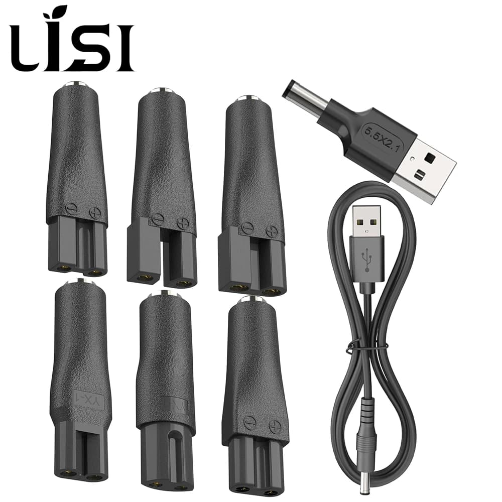 LISI 8 PCS Power Cord 5V Replacement Charger USB Adapter Suitable for All Kinds Hair Clippers, Beard Trimmers, Shavers
