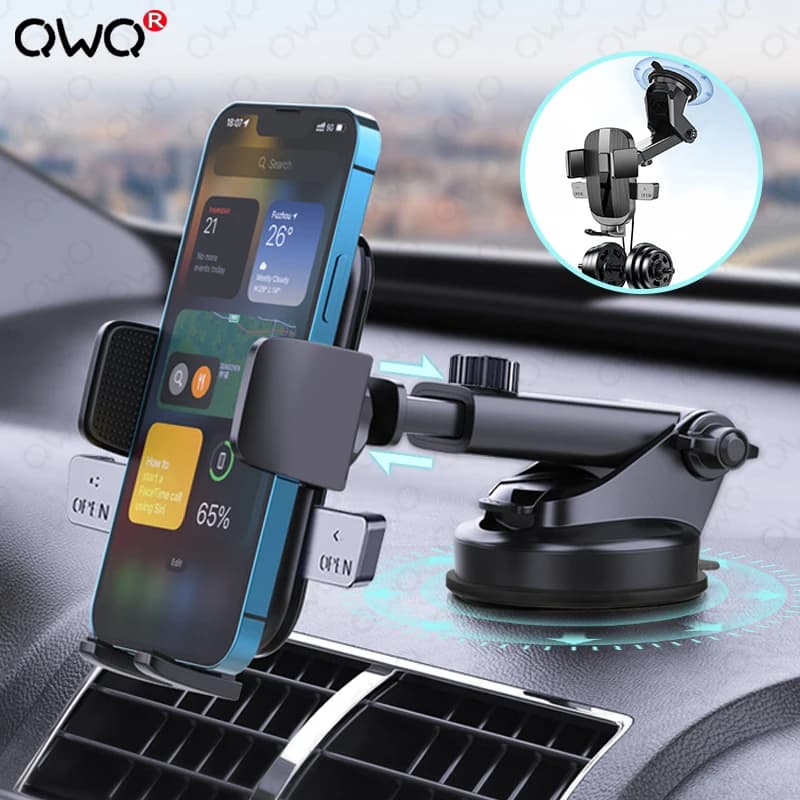 Sucker Adjustable Car Phone Holder For iPhone 15 13 12 14 16 Pro Max Cases Xiaomi Samsung Huawei Mount Phone Stand Accessories