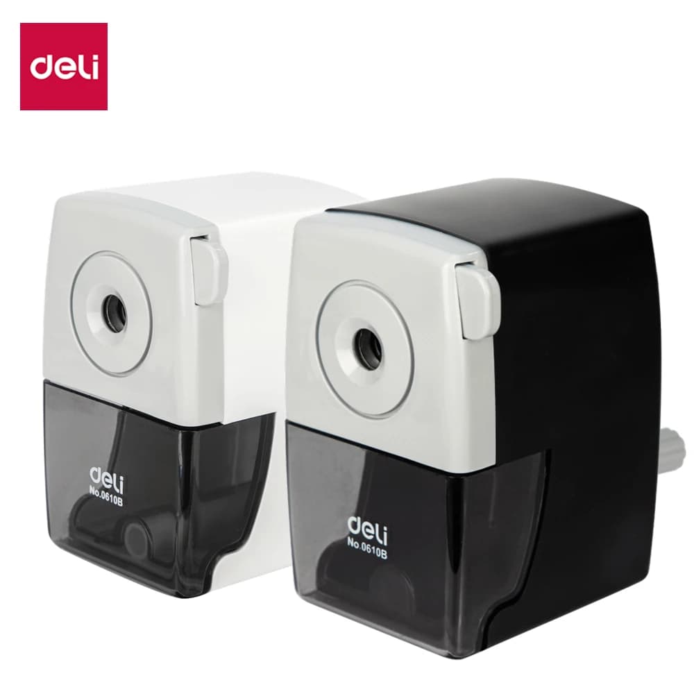 DELI Rotary Pencil Sharpener Pencil Cutter Office School Table Sharperners Stationery