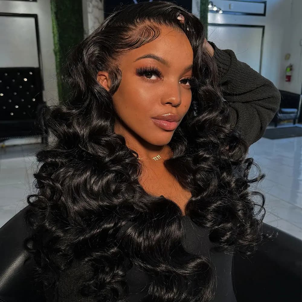 Finros Body Wave 13x6 Hd Lace Frontal Wig Human Hair Pre Plucked Transparent Water Wave 13x4 Lace Front Wigs For Women