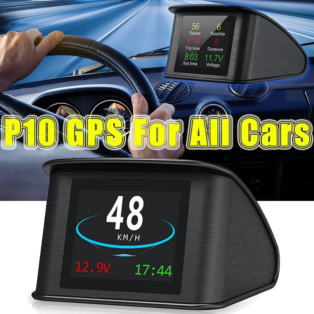 Universal Head Up Display Gps Speedometer with Driving Speed, Voltage, Total Mileage, Driving Time, Overspeed Alarm for All Cars