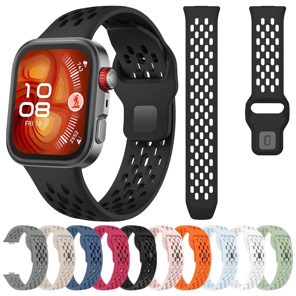 Sport Breathable Silicone Strap For HUAWEI WATCH FIT 4 Pro FIT4 / FIT 3 Wrist Band Bracelet Belt Accessories