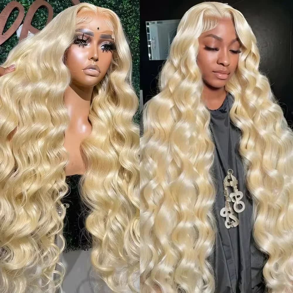 HD Transparent Blonde Body 13x4 13x6 Lace Front Human Hair Wigs Brazilian Lace Frontal For Women PrePlucked #613 Closure Wig