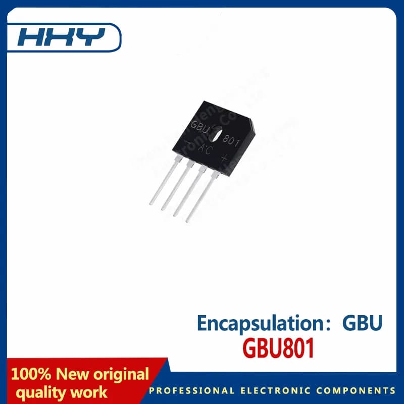 10PCS   GBU801 rectifier diode bridge stack package GBU
