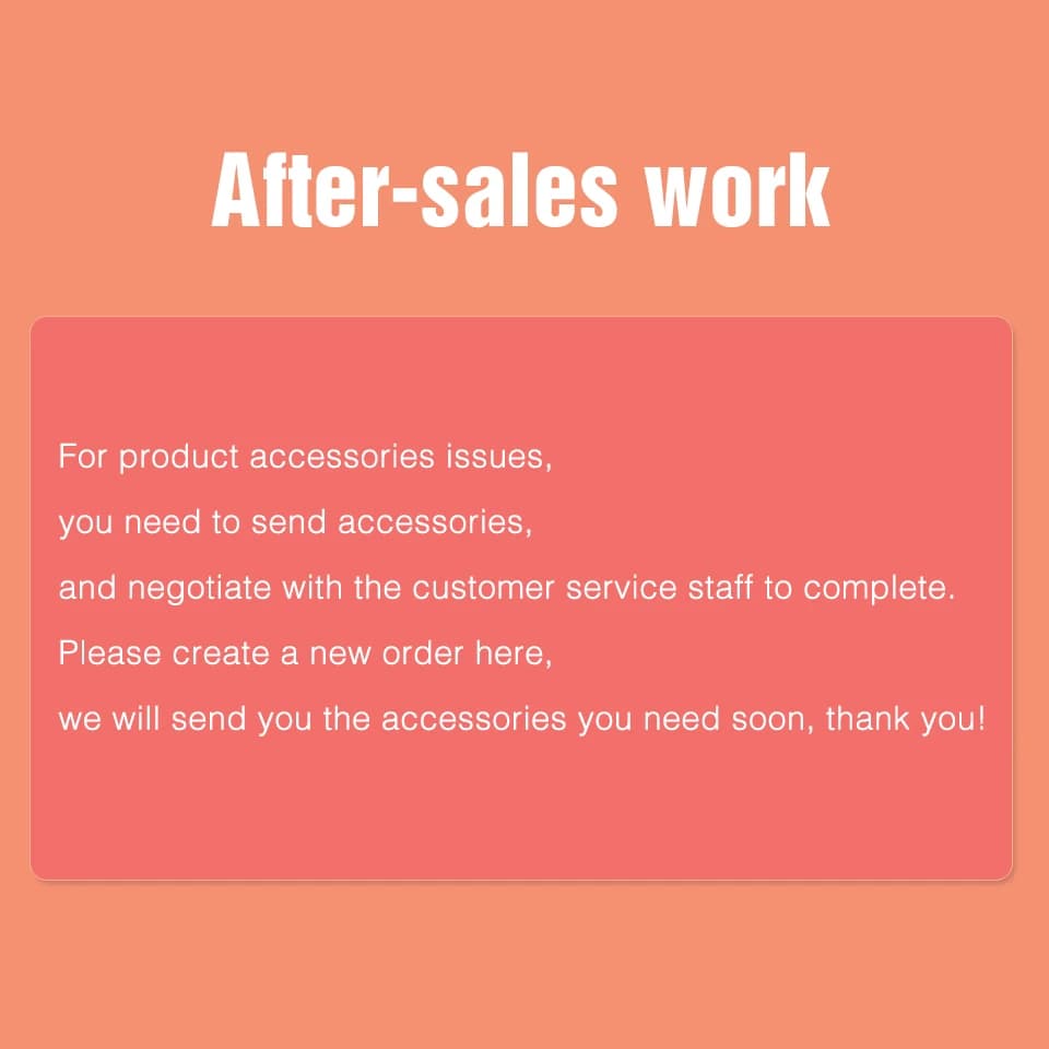 After-sales re-send the product to make up the difference