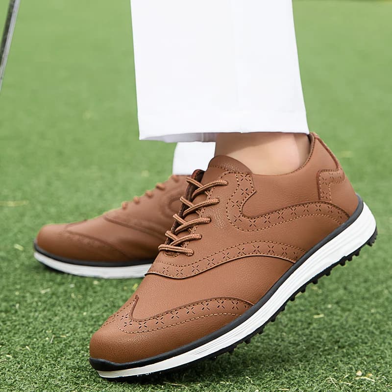 Professional Men's Golf Shoes Men's Outdoor Sneakers Men's Classic Golf Sneakers Men's White Blue Golf Training Shoes