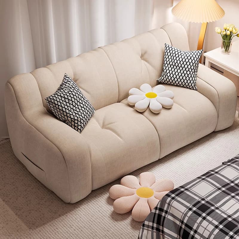 Bedroom Curved Bean Bag Sofa Mid Century Modern Quilted Living Room Sofa Ergonomic Minimalista Salas Muebles Nordic Furniture