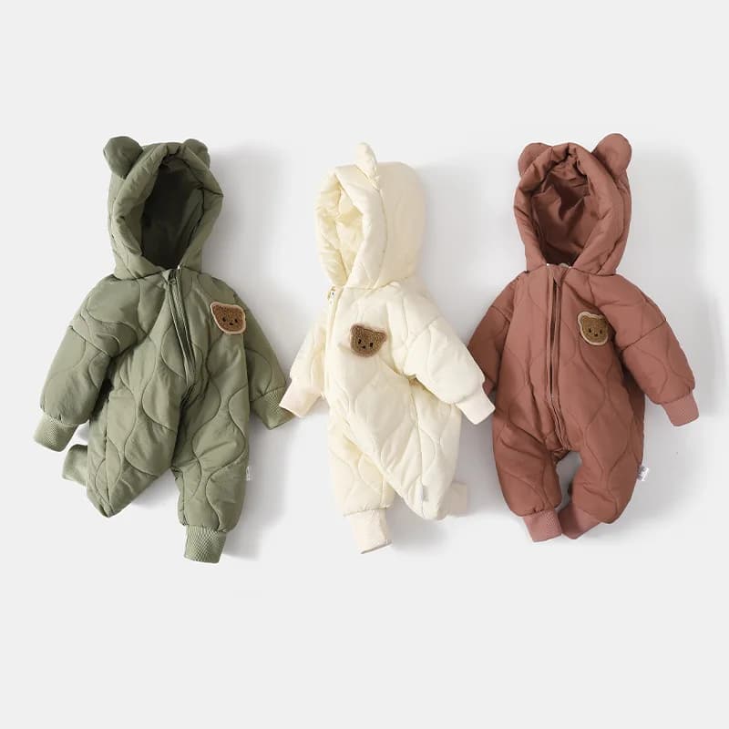 Baby Bodysuits & One-Pieces Outdoor Clothes Boys Girls Jumpsuit Autumn Winter Outer Wear Warm  Newborn Thickened Plus Velvet