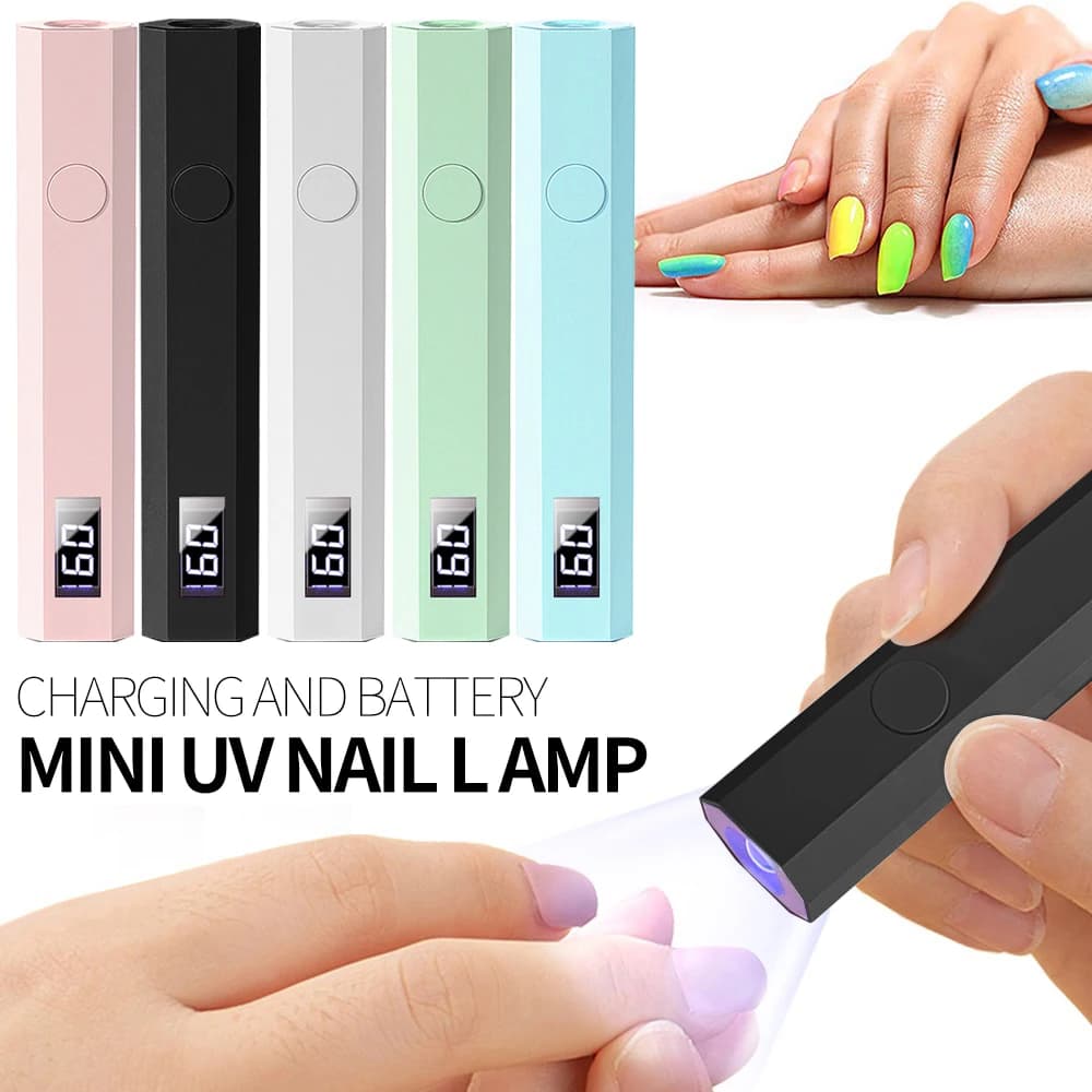 YIKOOLIN Portable Nail Dryer Machine USB Mini Nail Dryer Lamp UV LED Nail Light for Curing All Nail Gel Nail Lamp Home Salon Too