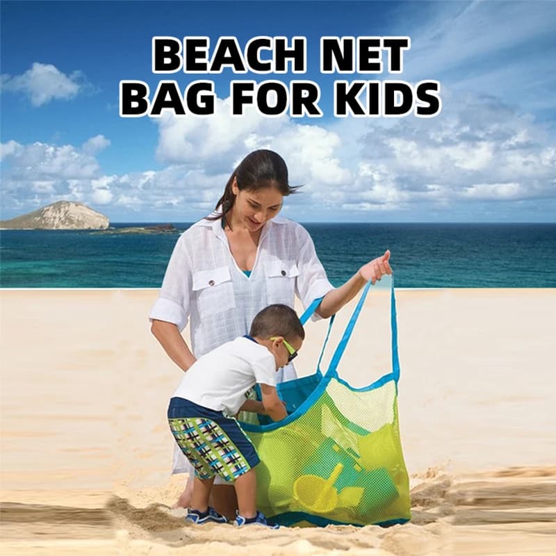 1 PCS Summer Beach Travel Toy Bath Storage Quick Storage Bag Dredging Tools Debris Storage Bag Seaside Shell Bag Drain Net Bag