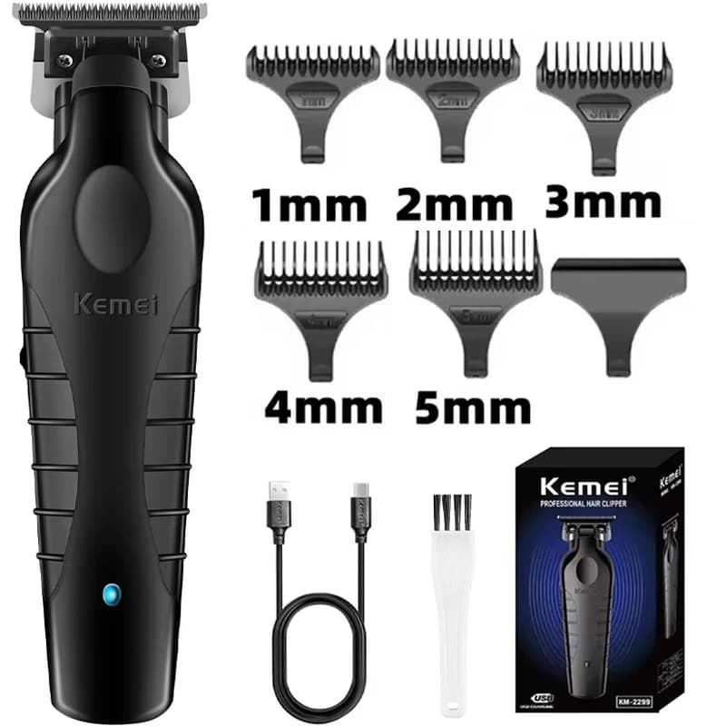 Kemei KM-2299 Men's Hair Clipper Professional Electric Hair Clipper USB Rechargeable Barber Trimmer Men's Electric Hair Clipper