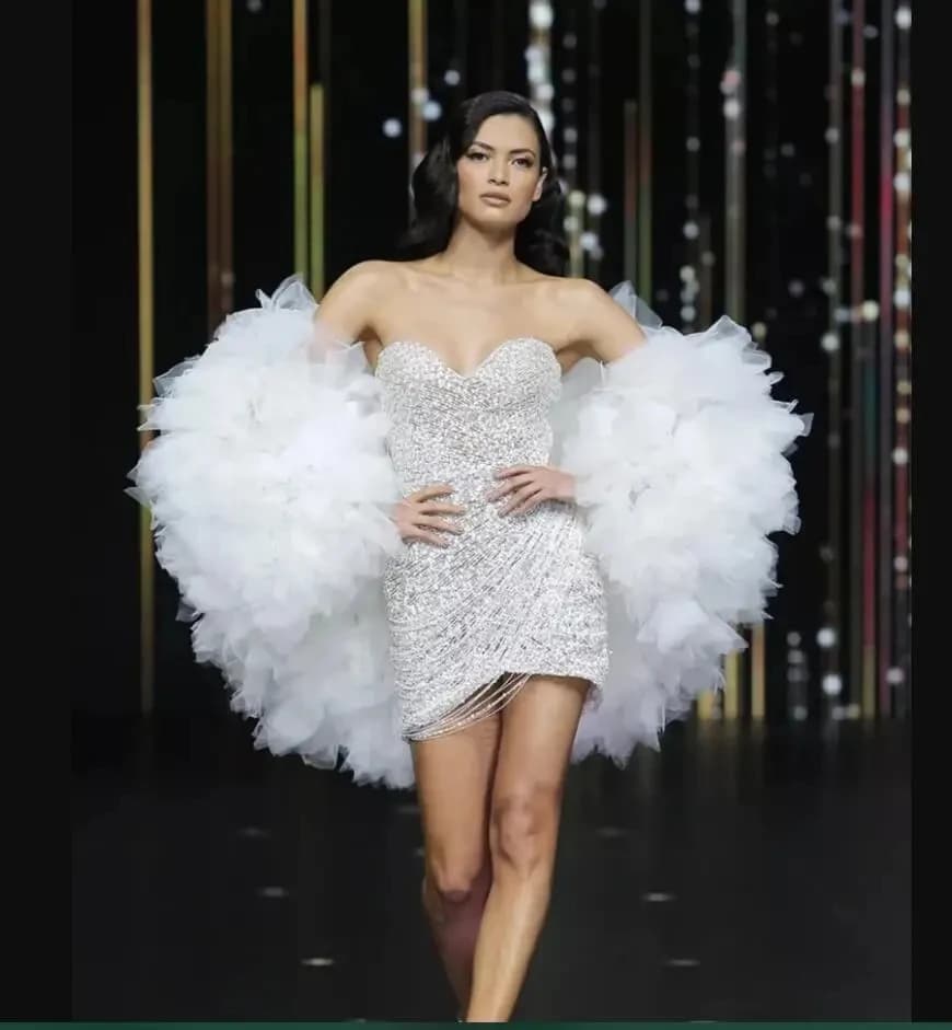 Mingli Tengda Wedding Shawl Tulle Cloak Cover Arm Flesh Traceless Long Sleeve Bolero Women Borhoto Bride Cape Bolero Custom Made