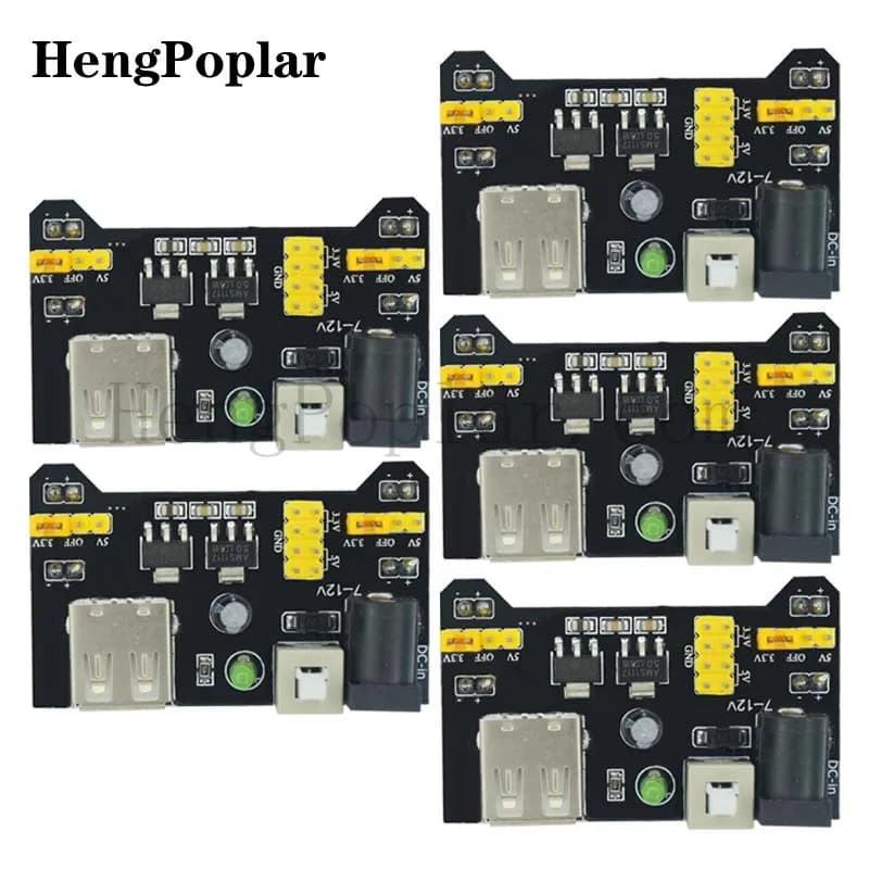 5PCS MB102 bread board power transformer module DC 3.3V 5V voltage adapter regulator for Arduino MB 102 bread board