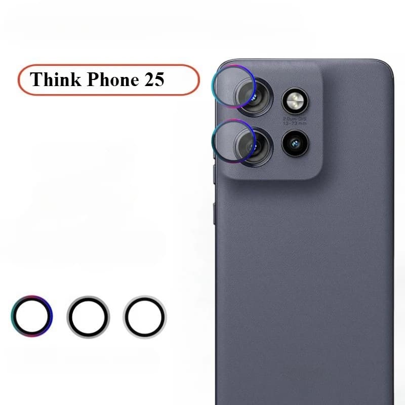 1Set Lens Protective Film for  Motorola Moto ThinkPhone 25 Metal Ring Camera Protectors for Moto Think Phone25 Lens Glass