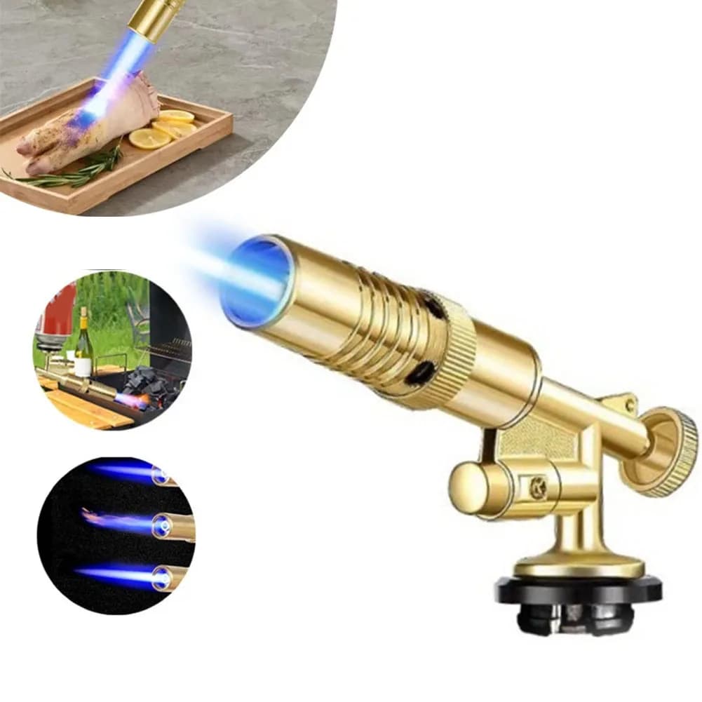 Gas Burner Welding Torch Gold Copper Portable Welding Gas Torch High-Temperature Flame Gas Blow Torch For BBQ Welding & Cooking