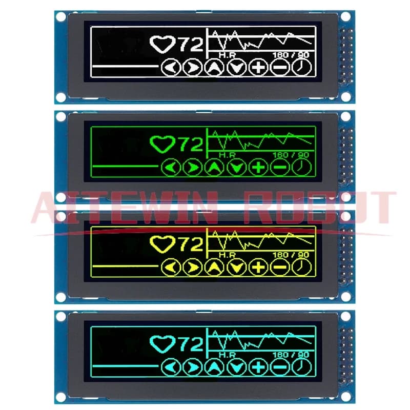 Real OLED Display 3.12" 256*64 25664 Dots Graphic LCD Module  Display Screen LCM Screen SSD1322 Controller Support SPI
