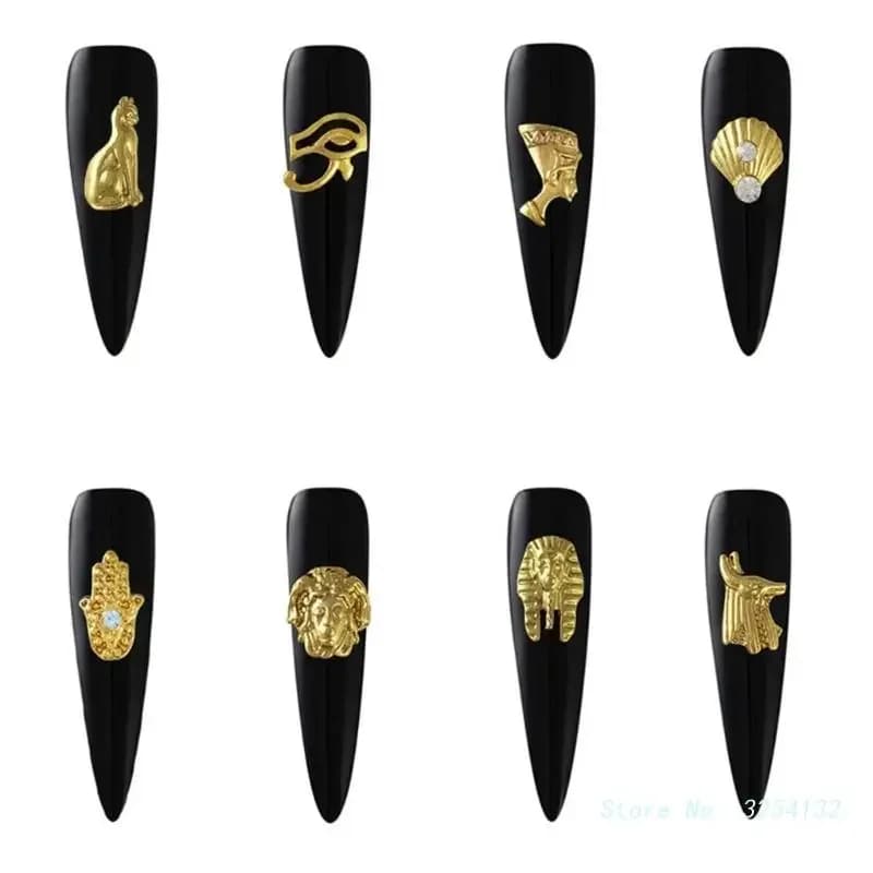 10 Pieces Alloy Art Egypt Art Decorations Art Decorations Accessories for DIY Acrylic Nails