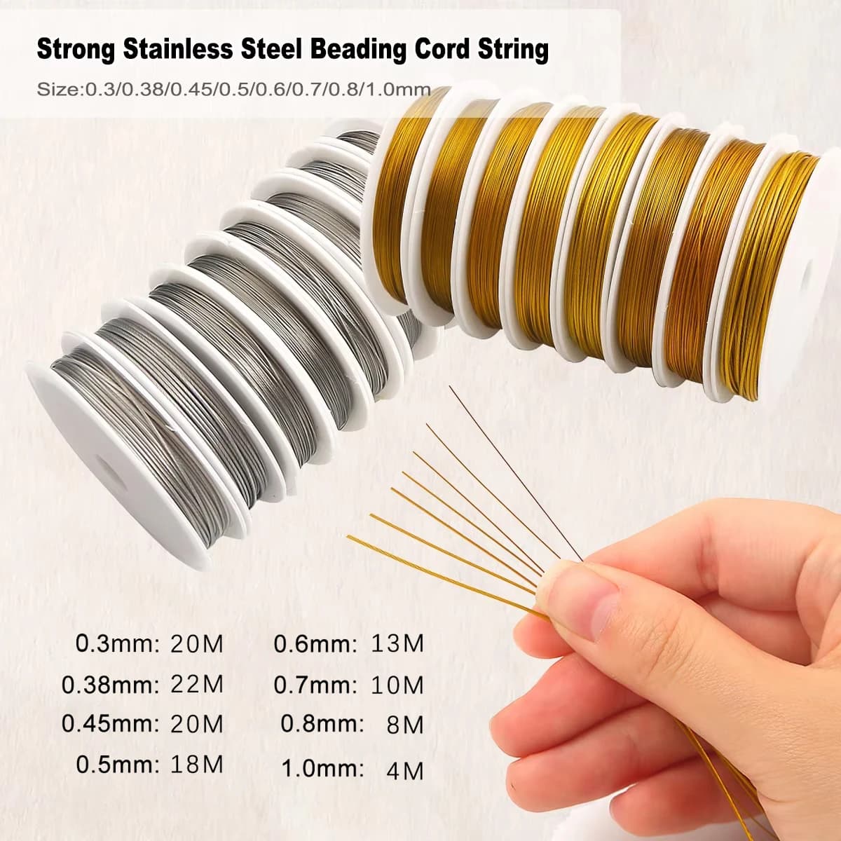 0.3-1mm Strong Stainless Steel Line Wire Beading Cord String Craft Bailing Sculpting Wire For Jewelry Making DIY Handcraft