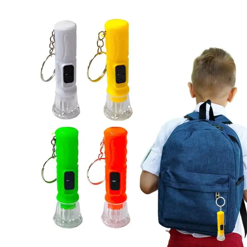 Small Keyring Flashlight Portable Camping Torches Light Keyring Torch Multifunctional Colorful Toy Flashlight Practical Pocket