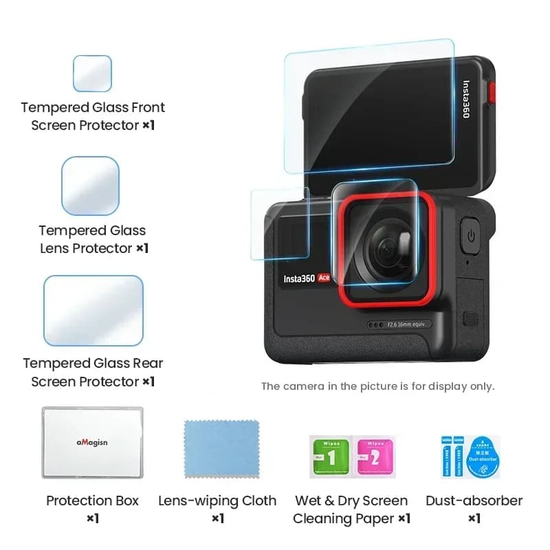 Tempered Glass Screen Protective Film 9H HD Film Protective Sports Camera Accessories For Insta360 Ace