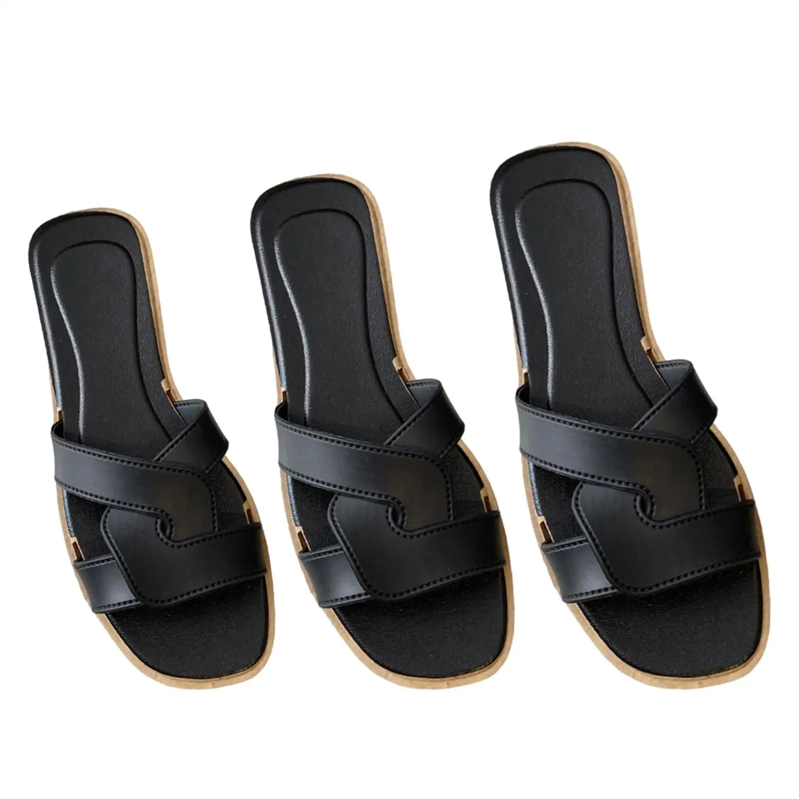 Womens Slide Sandals Comfortable Cross Strap Sandals Slip on Women Slippers for Walking Travel Pool Party Beach Vacation Dating