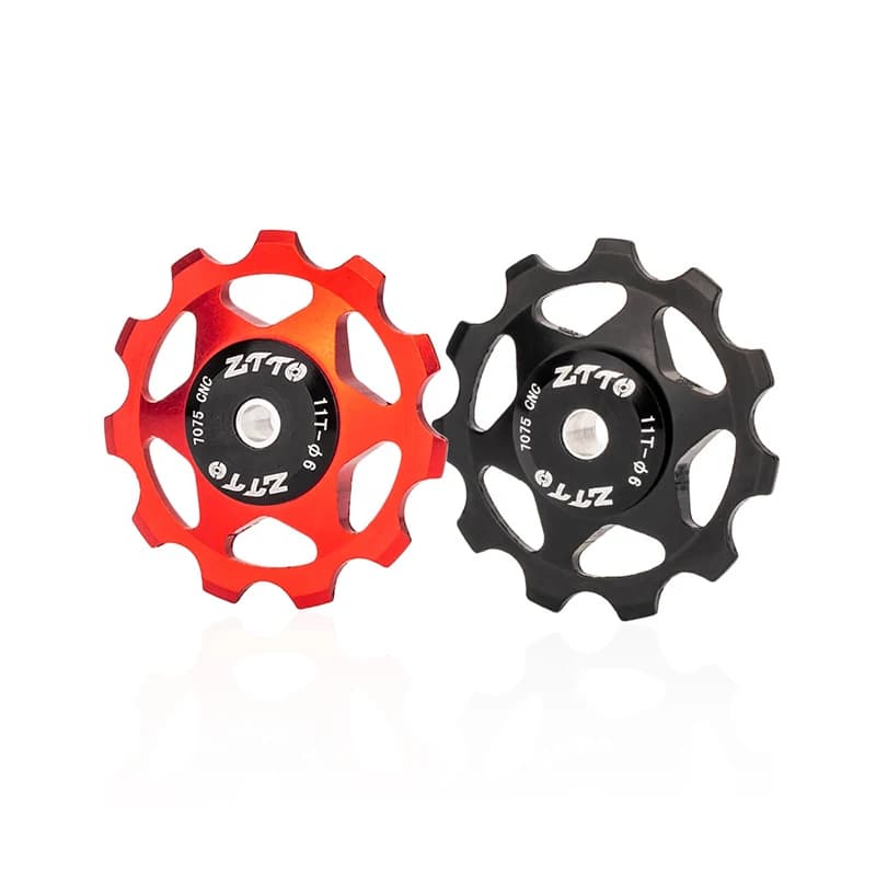 Metal Bearing MTB Road Bike Rear Dial Guide Wheel 11T Guide Wheel Aluminium Alloy Derailleur Guide Wheel