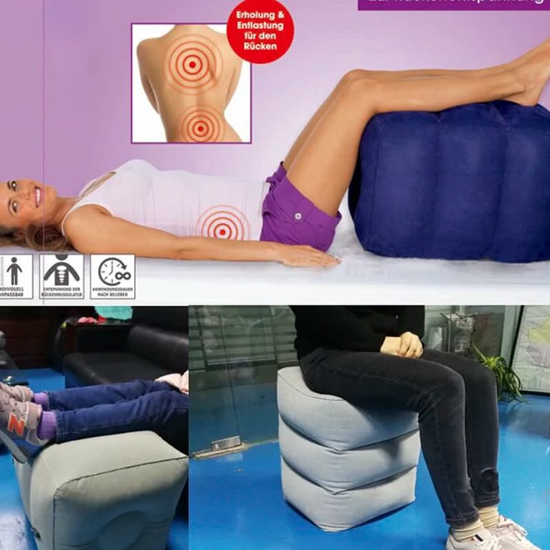 Portable Flight Sleeping Footrest Pillow Resting Pillow On Airplane Car Bus Pillow Inflatable Travel Foot Rest Pillow Foot Pad