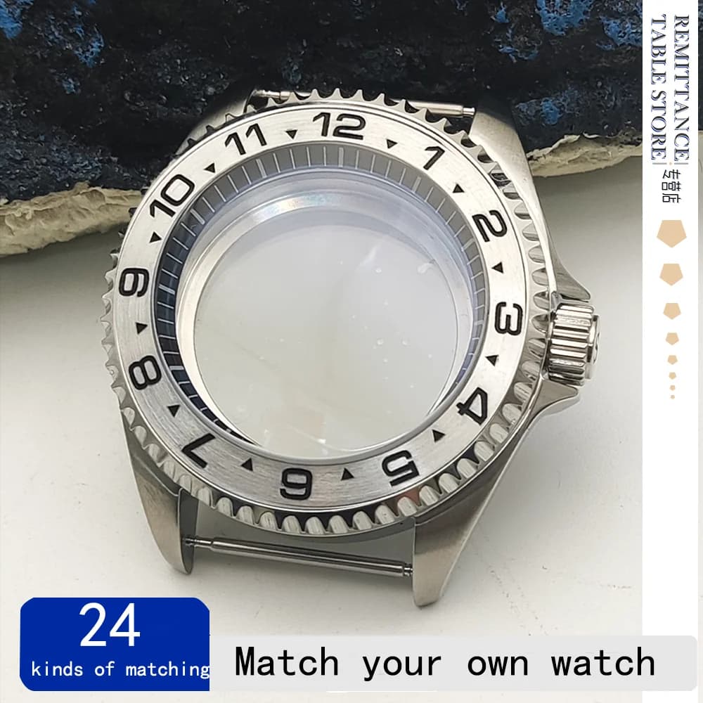 42 mm case fittings, matching bezel, sapphire double-thicknessed glass, NH35 case for NH36 movement