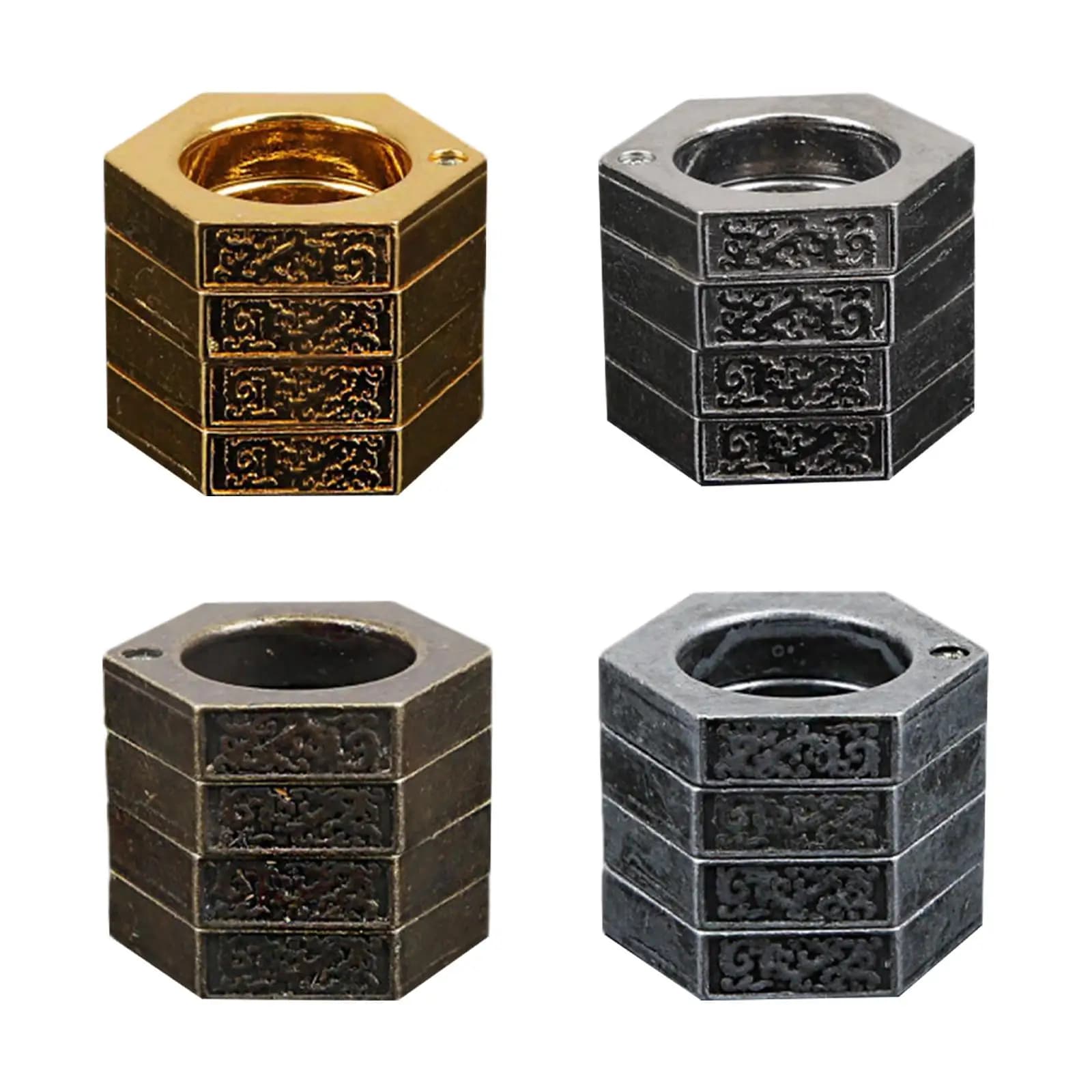 Geometric Hexagon Ring Creative Jewelry Ring Portable Strong