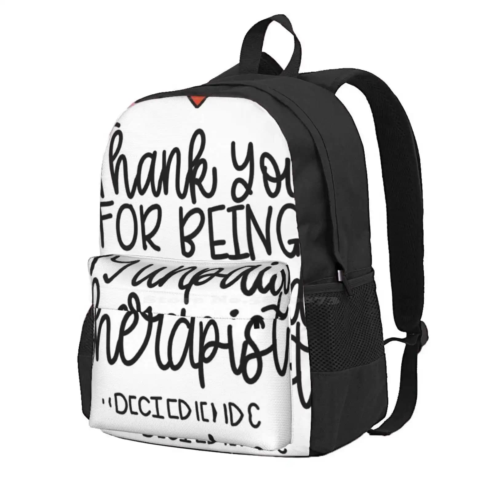 Best Friend , Unpaid Therapist Hot Sale Schoolbag Backpack Fashion Bags Friendship Therapist Thank You Best Friend