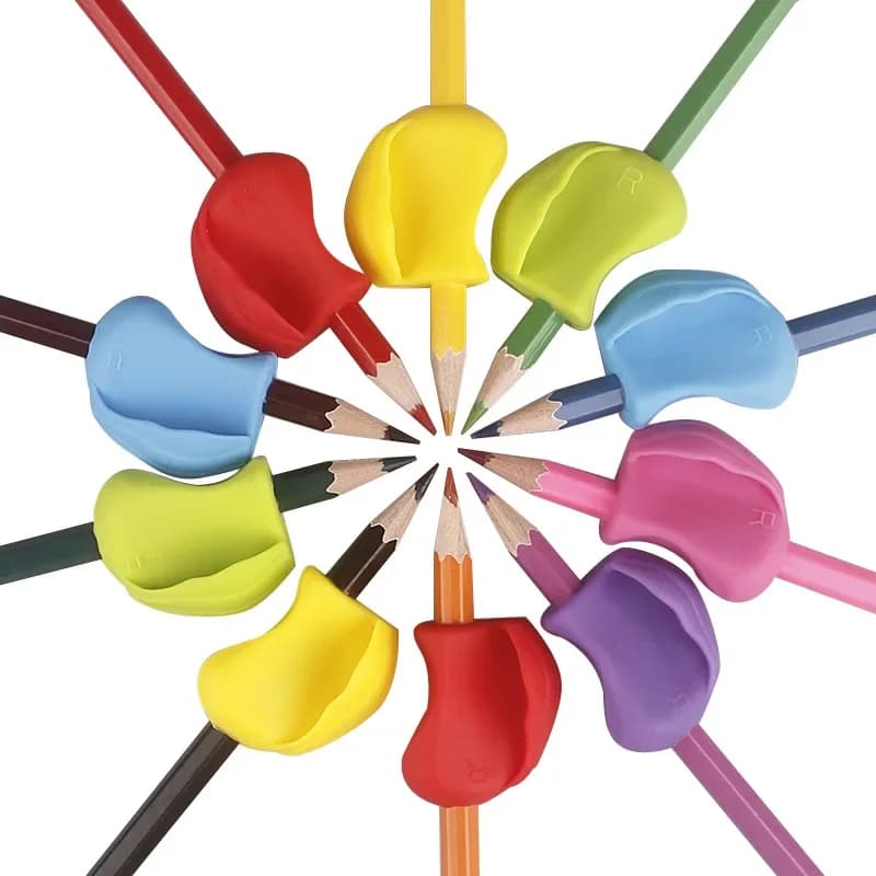 7 Pcs Children Writing Pencil Pen Holder Kids Learning Practise Silicone Pen Aid Grip Posture Correction Device for Students