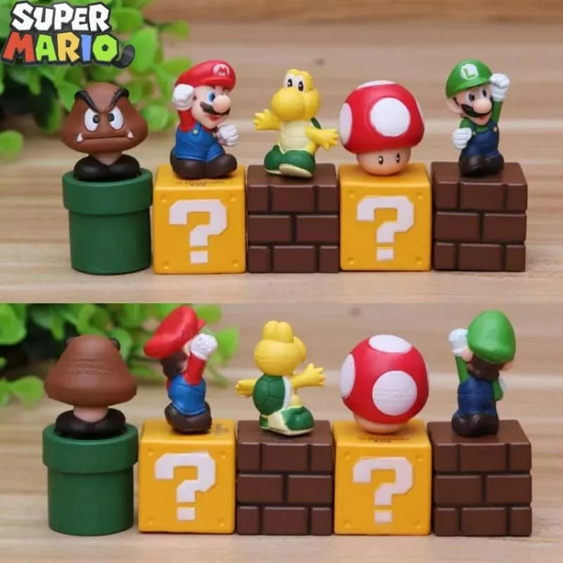 Super Mario Action Figures 5pcs/set Luigi Yoshi Model Doll Anime Collection Ornaments Cake Decorations Toys Children Gifts