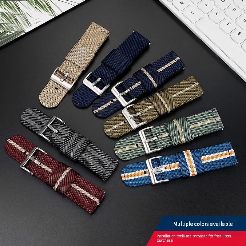 20mm 22mm Nylon Watch Strap Premium Smooth Soft Nylon Sport Replacement Band Quick Release Universal Canvas Bracelet Watchband