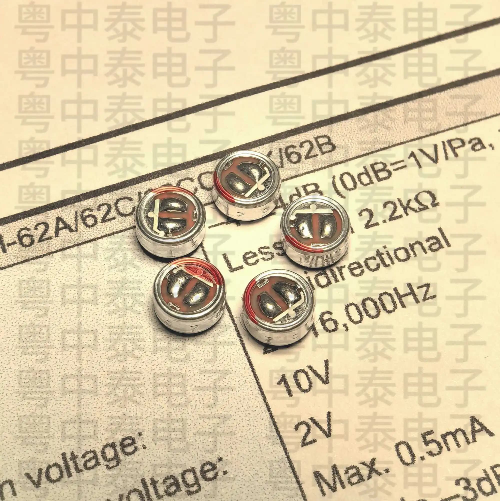10pcs/ WM-62CU original 6027 anti-interference dual capacitor microphone microphone condenser electret