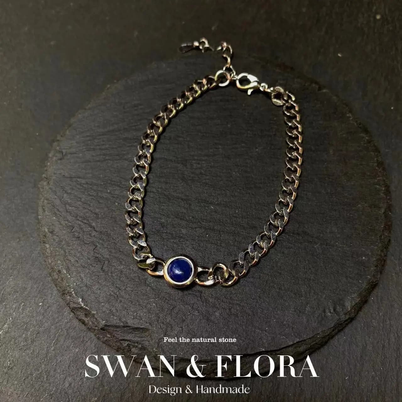 Natural Lapis Bracelets & Bangles For Women Adjustable Fine Jewelry Simple Trendy Bracelet Lucky Chain Bracelet