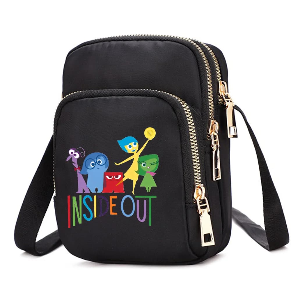 Inside Out Waterproof Shoulder Bag Crossbody Zipper Mobile Phone Lady Female Multifunction Handbag Wrist Purse Womens Pouch