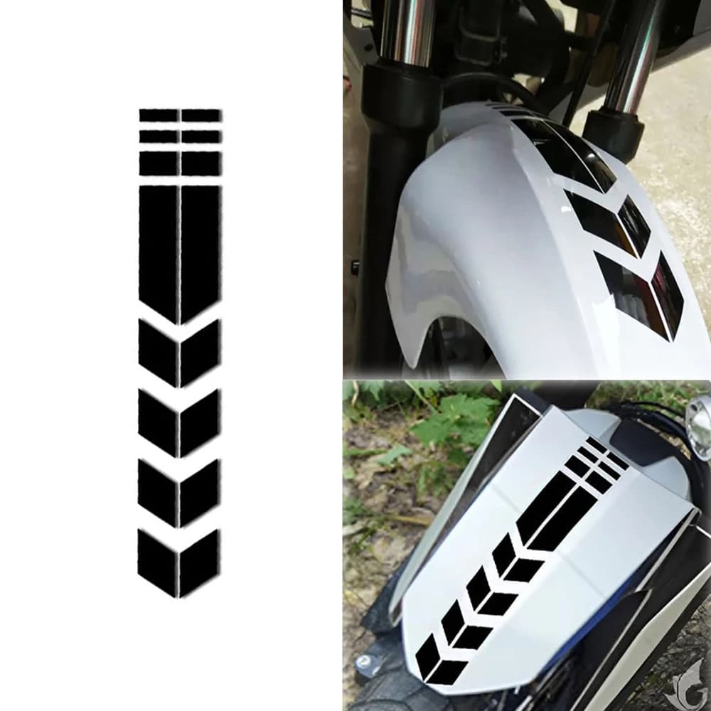 Universal Motorcycle Sticker with Arrows, Flash Paste, Waterproof, Oil Resistant, Reflective Sticker, Motorcycle Tape, Sticker