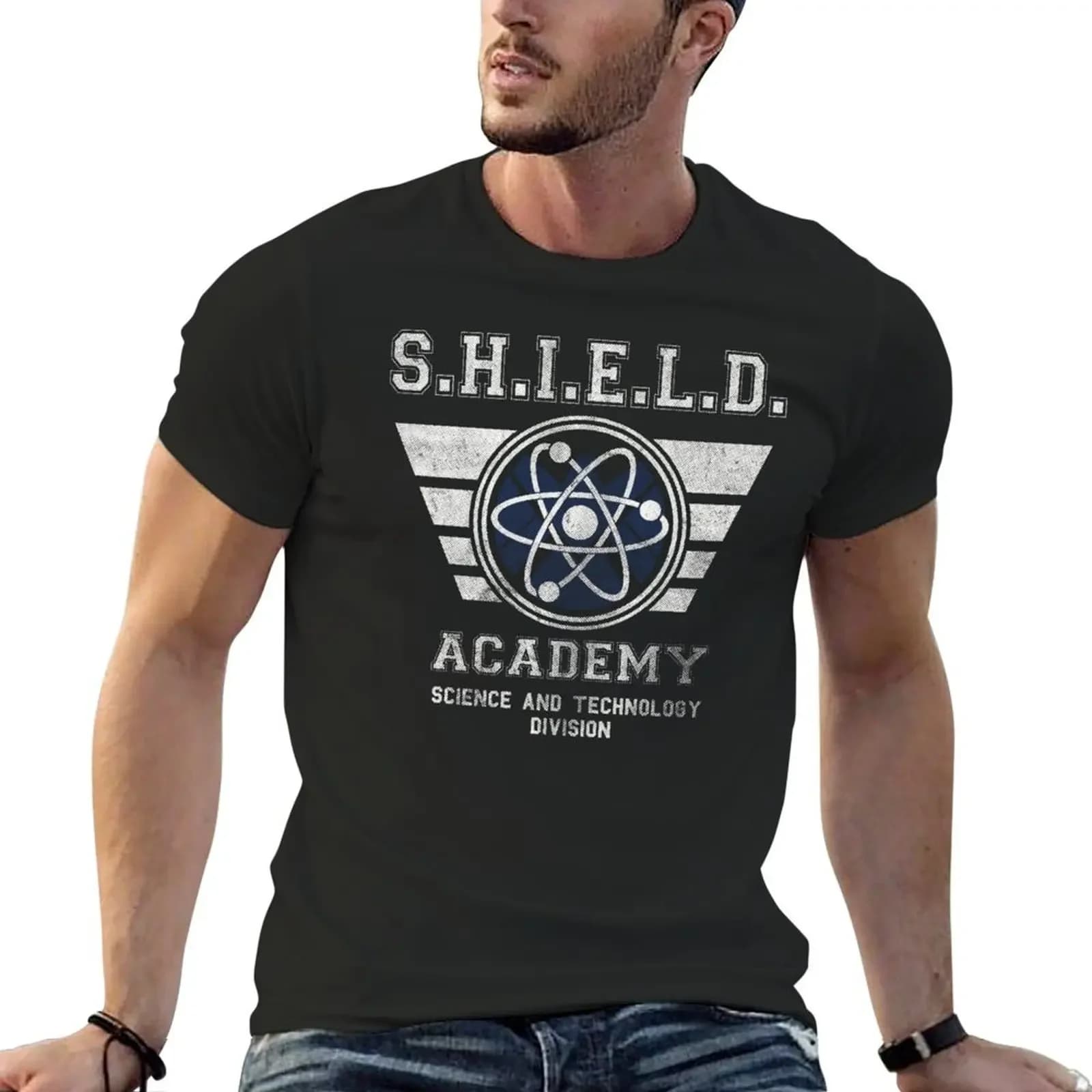 SHIELD Academy T-Shirt oversized graphic tee anime mens graphic t-shirts pack
