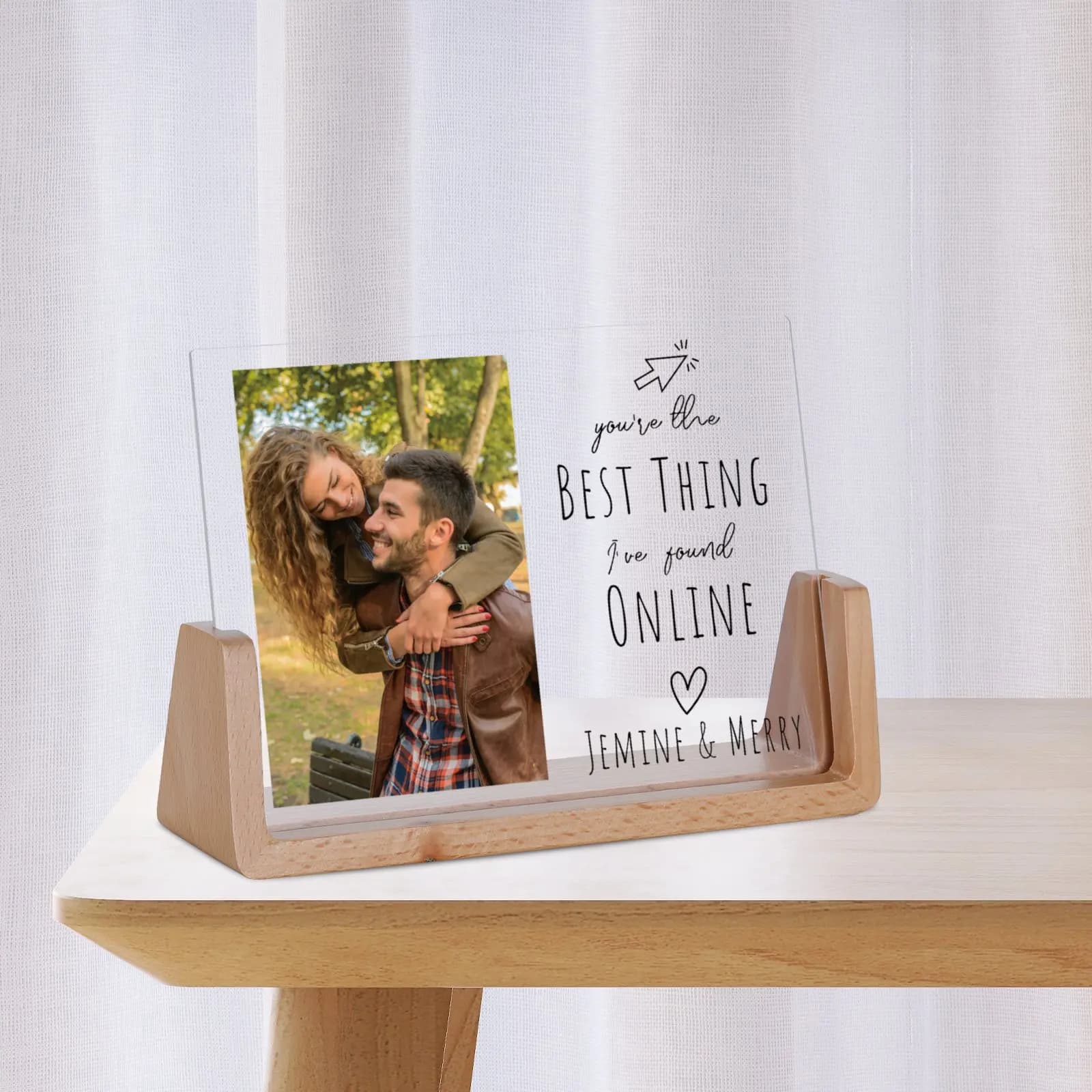 Custom Couple Photo Frame Personalized Name Frame with Best Thing I've Found on the Online for Women Men Valentine's Day Gift