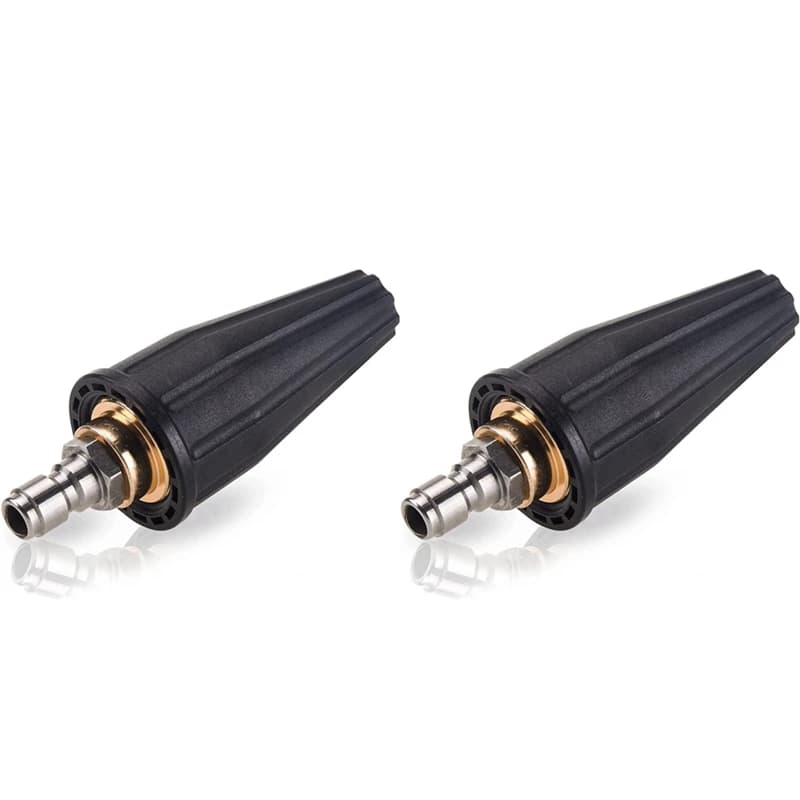 2X Pressure Washer Tips Turbo Nozzle, Rotating Pressure Washer Nozzle With 1/4 Inch Quick Connect 2000 PSI, Orifice 2.5