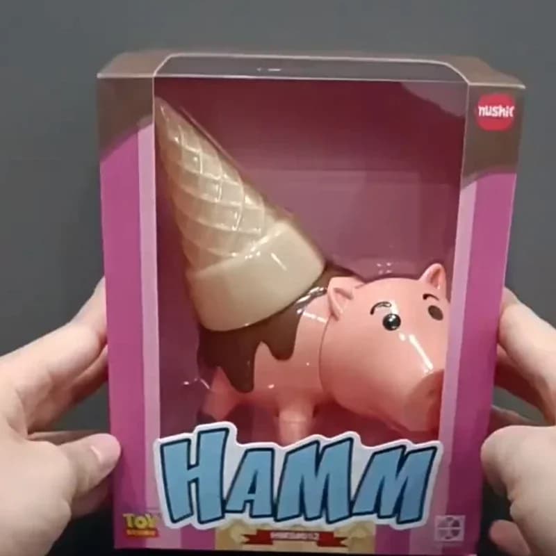 Disney Creative Toy Story Ice Cream Ham Pig Trendy Handmade Doll Desktop Model Ornaments Home Decoration Children Birthday Gifts
