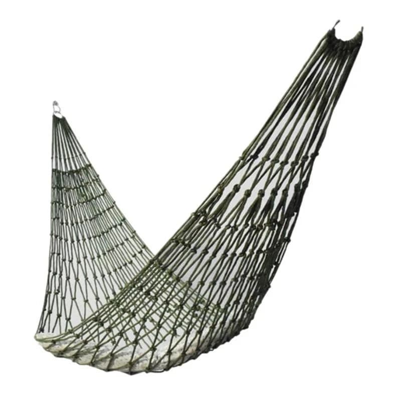 Portable Outdoor Sport Hammock Simple Camping Hammock Mesh Net for Garden Beach Yard Travel Garden Swing Hanging Bed