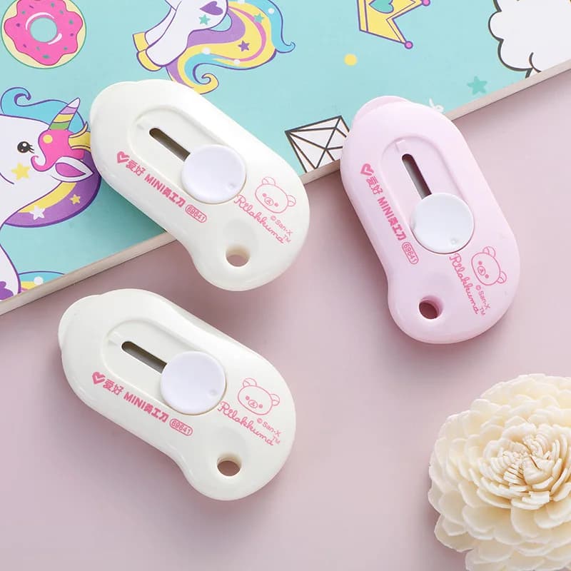 5pcs Mini Portable Small Utility Knife Hook Belt Invisible Box Cutting Cutter Office Supplies Cutting Knife