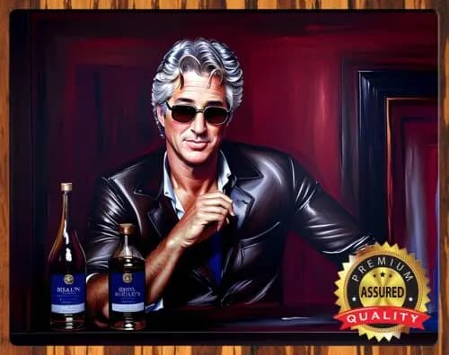 Richard Gere - Painting - Art To Be Signed - Metal Sign