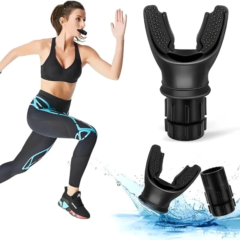 Portable Breathing Exercise Lungs Portable Breath Fitness Sports Exerciser Device Endurance Workout with Adjustable Resistances