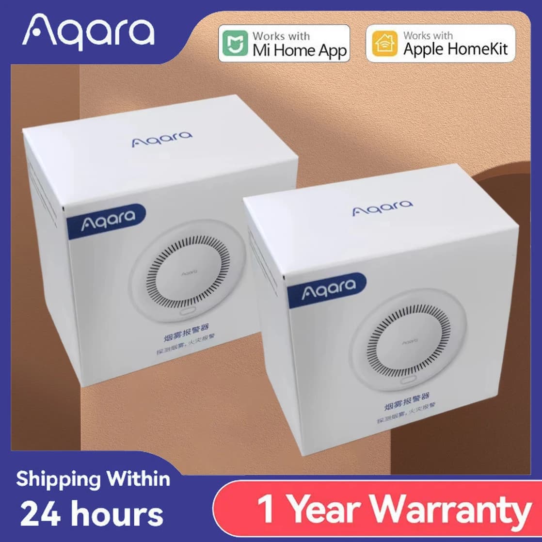 Original Aqara Smart Smoke Detector ZigBee Smart Fire Alarm Monitor Sound Alert Home Security Remote Control For Mi home Homekit